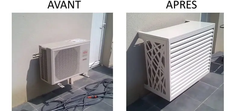 Cache professionnel pour climatisation et pompe à chaleur